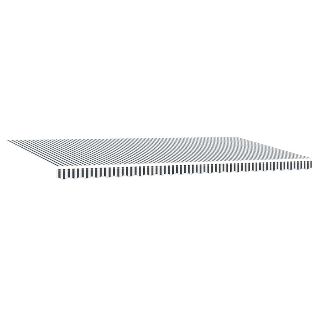 Toldo retrátil manual 600x300 cm antracite e branco