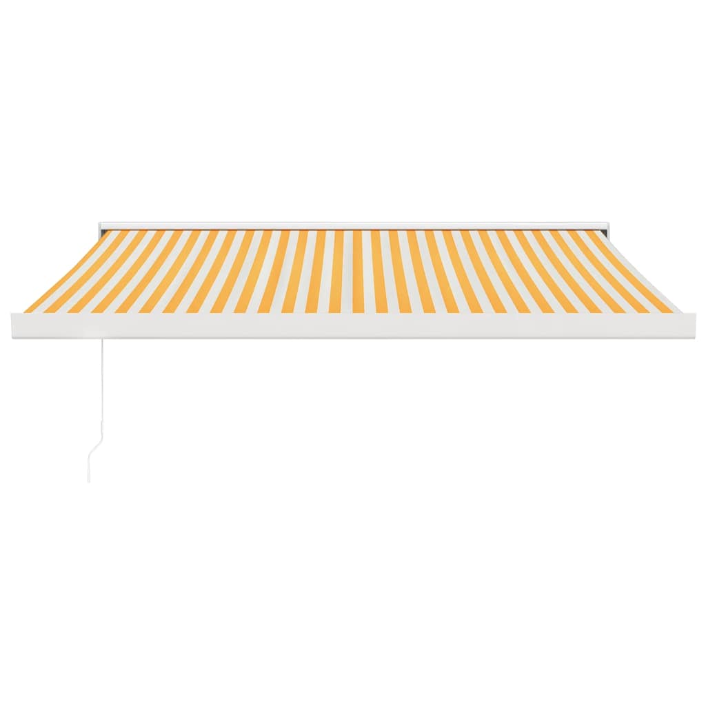 Toldo retrátil 3x2,5 m tecido e alumínio amarelo e branco