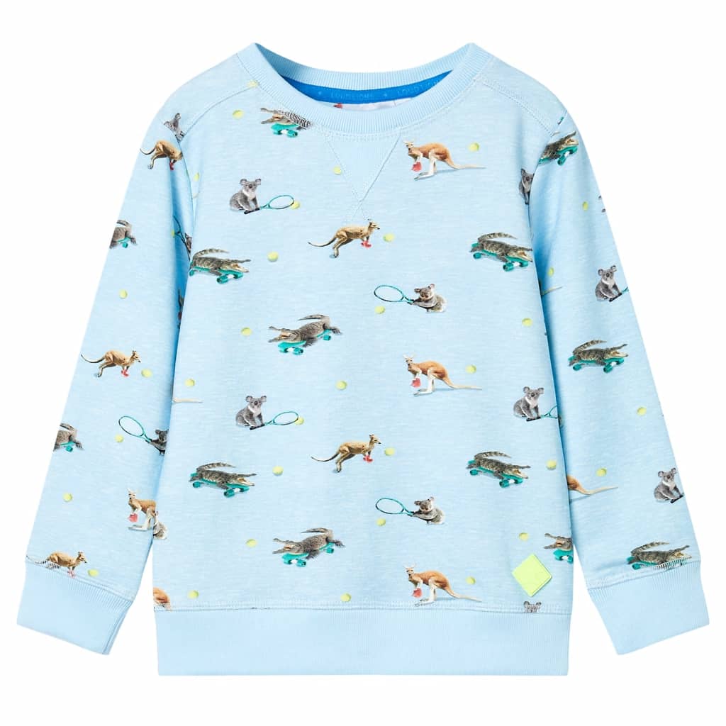 Sweatshirt para criança azul-claro mesclado 104
