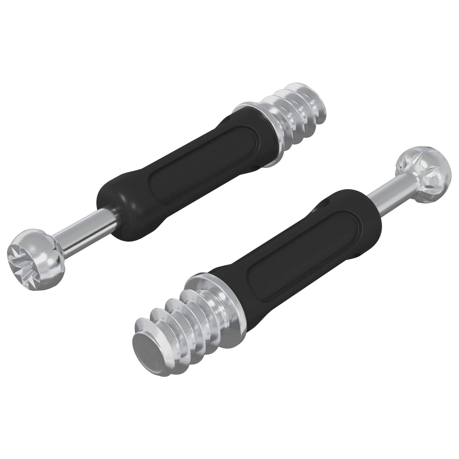 Parafuso de fechamento de cames 2 unid. prata e preto metal