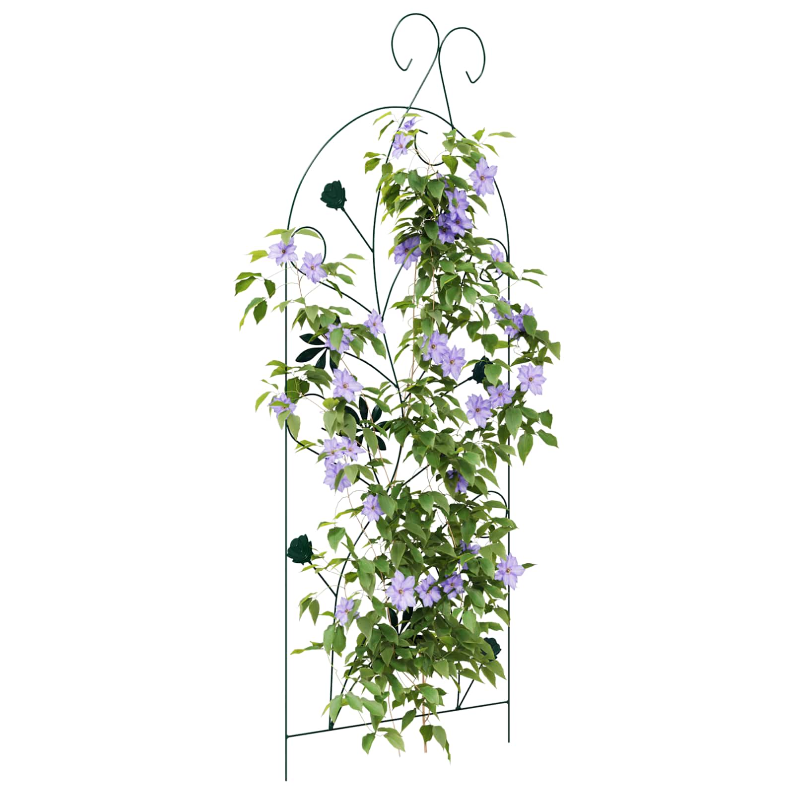 Cerca para jardim 3 unid. verde 112 x 39,5 cm aço