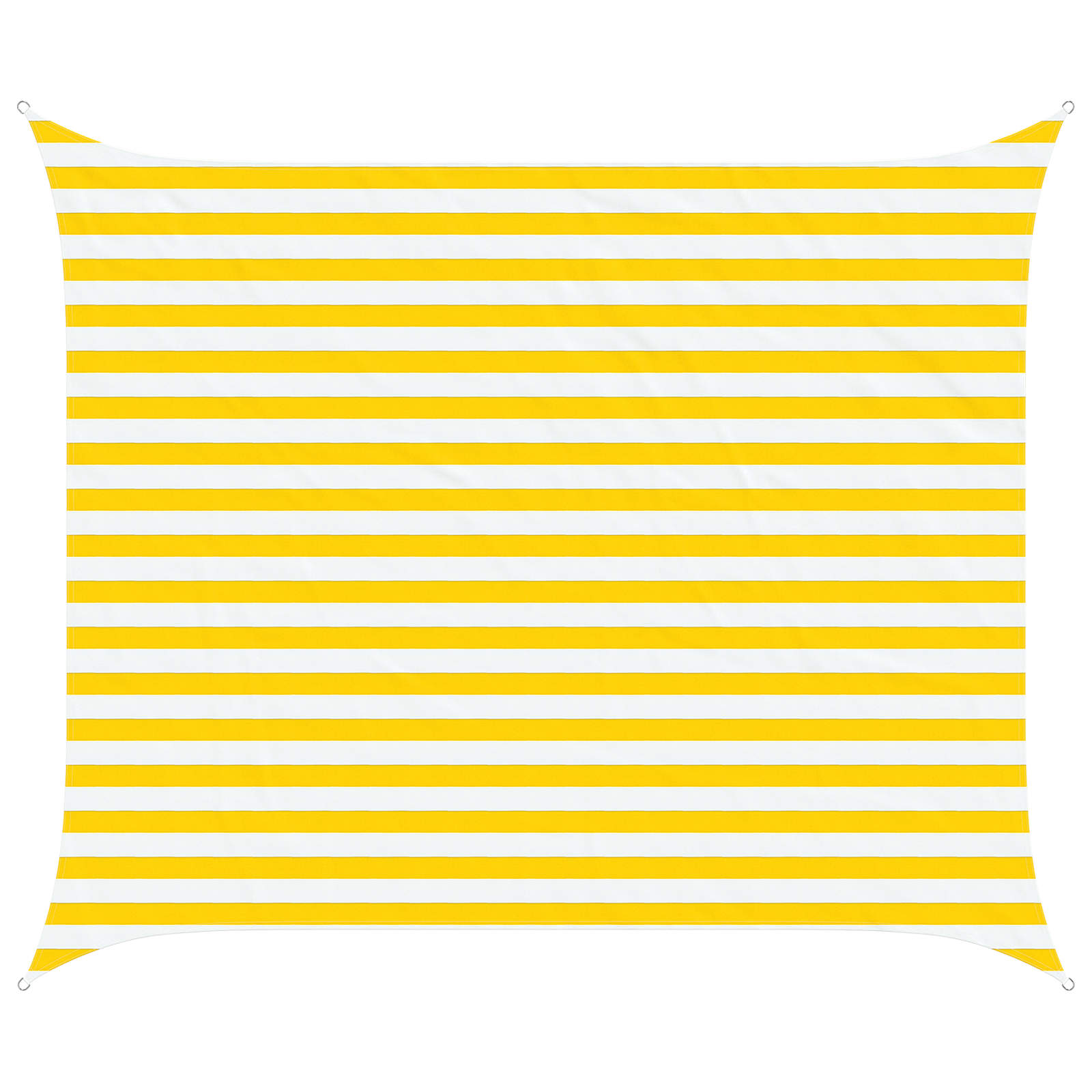 Vela de sombra solar amarelo e branco 2,5 x 3 m