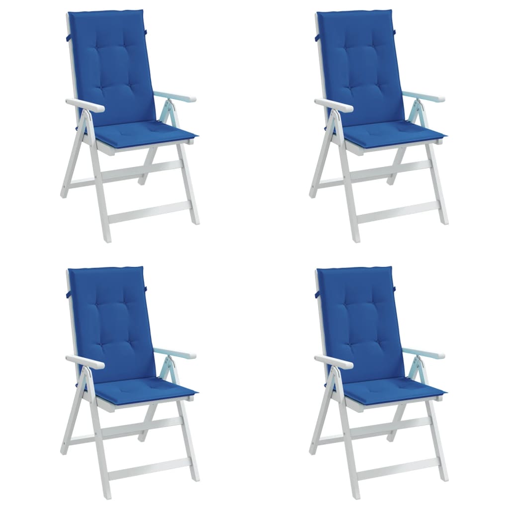 Almofadões para cadeiras altas de jardim 4 pcs tecido azul real