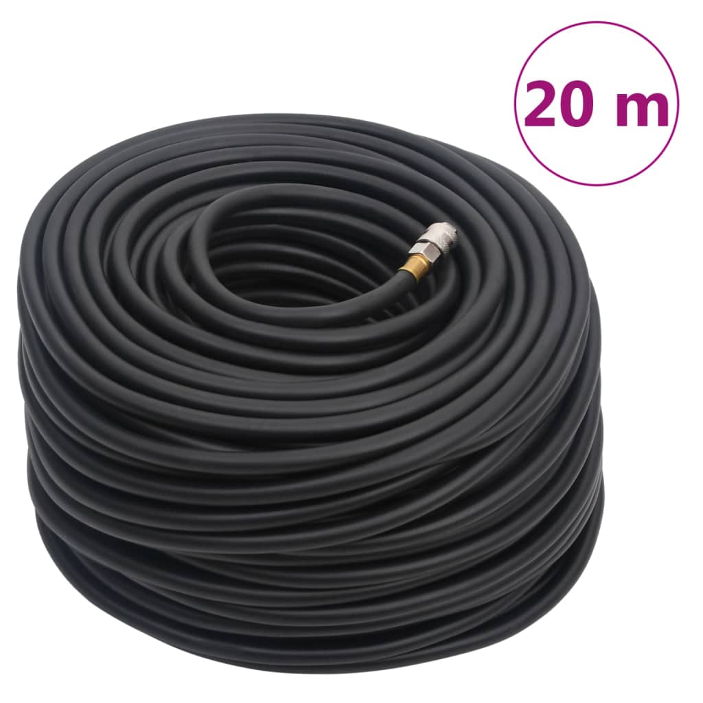 Mangueira de ar híbrida 0,6" 20 m borracha e PVC preto