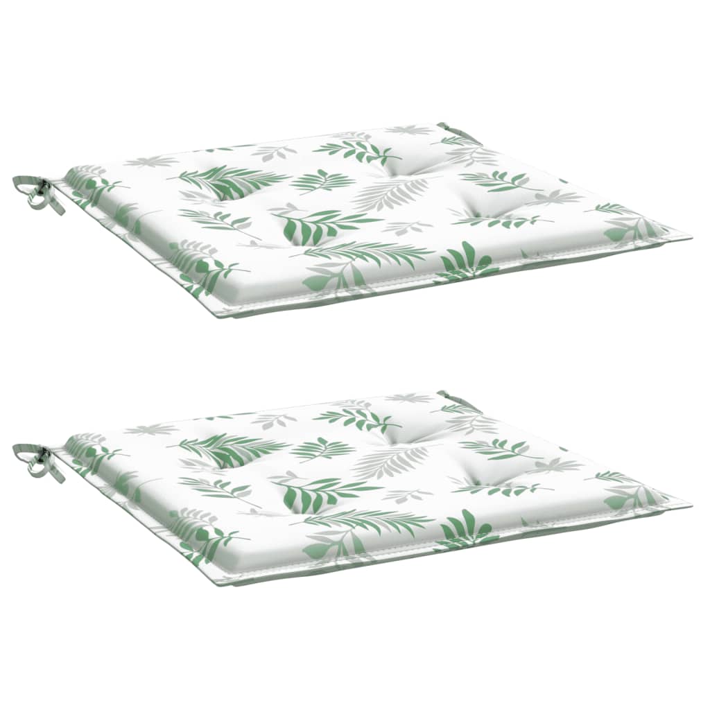 Almofadões p/ cadeira 2pcs 40x40x4cm tecido padrão folhas