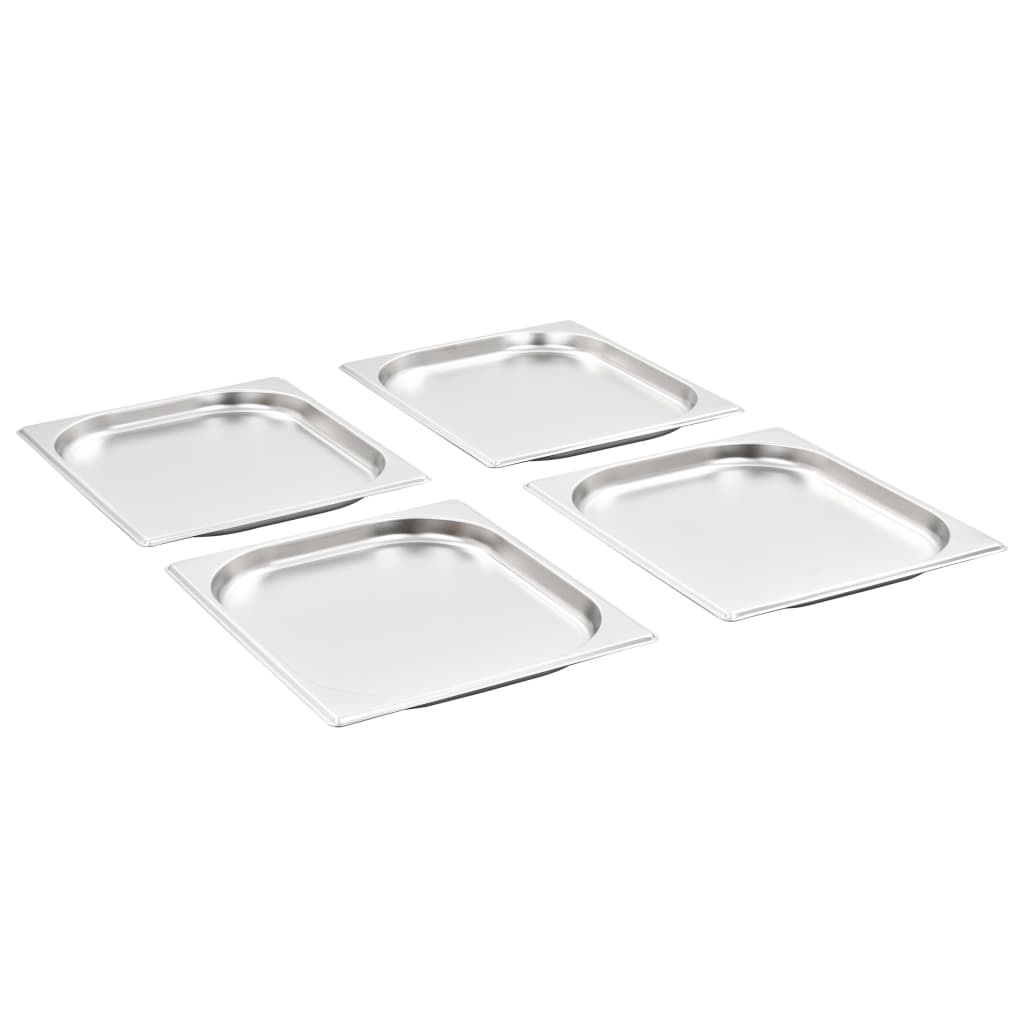 Recipientes gastronorm 8 pcs gn 1/2 20 mm aço inoxidável