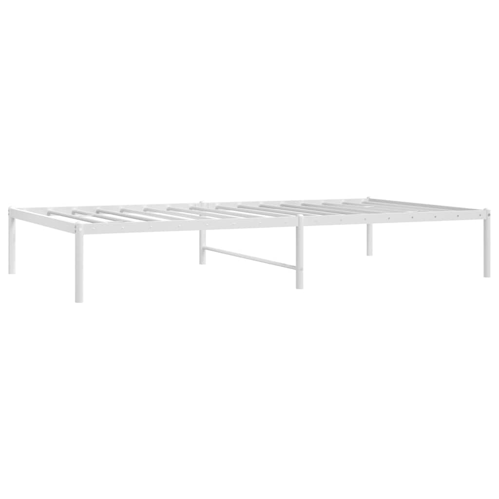 Estrutura de cama 100x190 cm metal branco