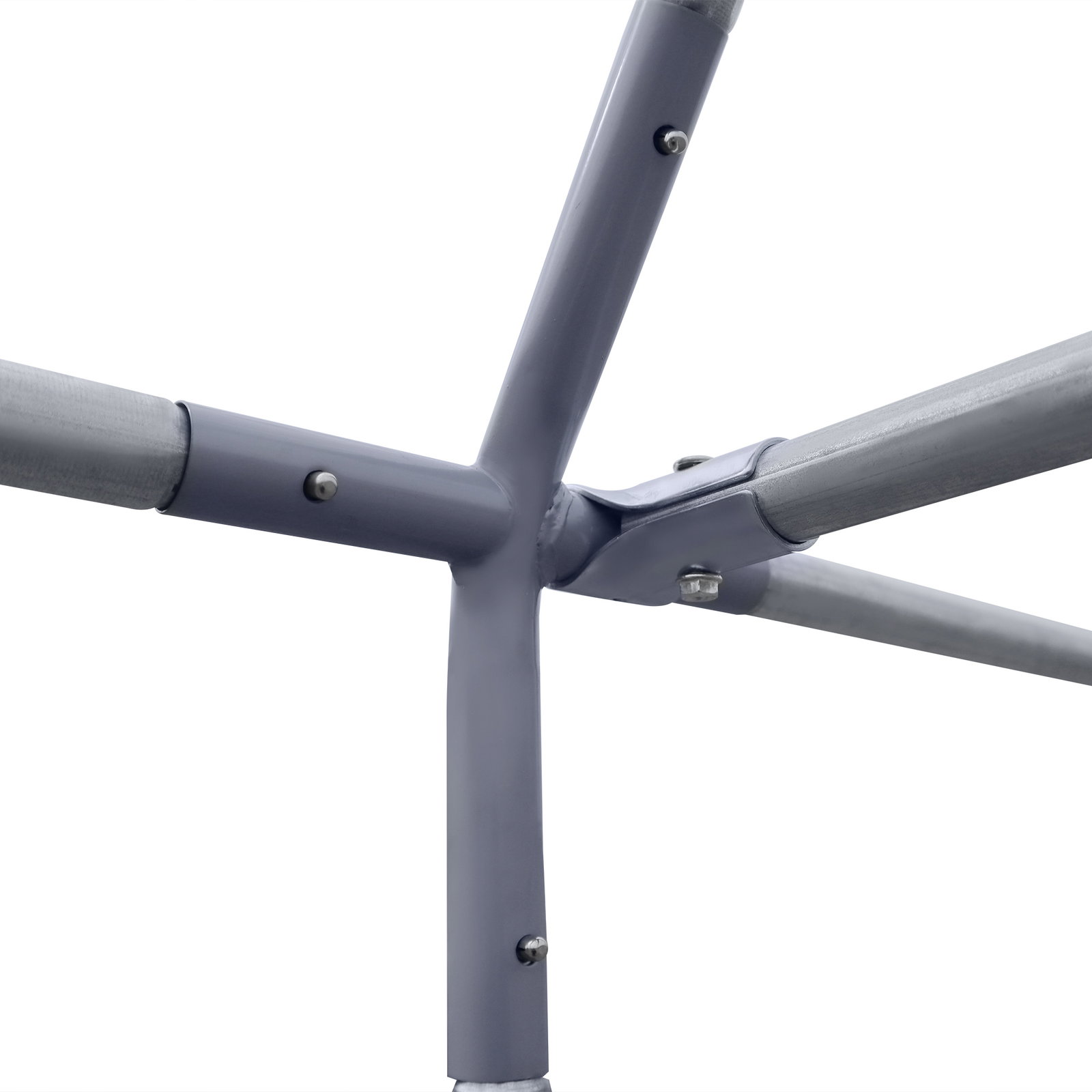 Galinheiro para exterior grande de aço galvanizado 280x380x195 cm gaiola para galinhas com cobertura de tecido oxford prata