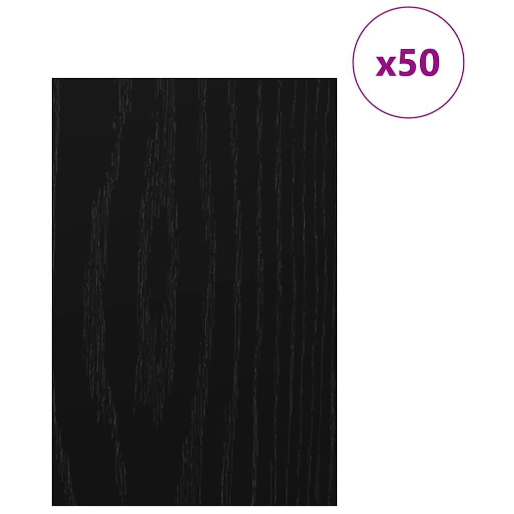 Painéis de decoração 50 unid. carvalho preto 40 x 60 x 0,27 cm
