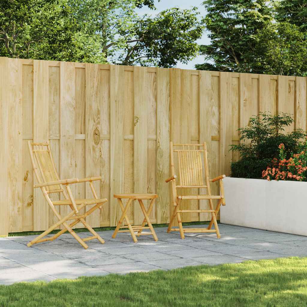 3 Pcs conjunto de bistrô em bambu