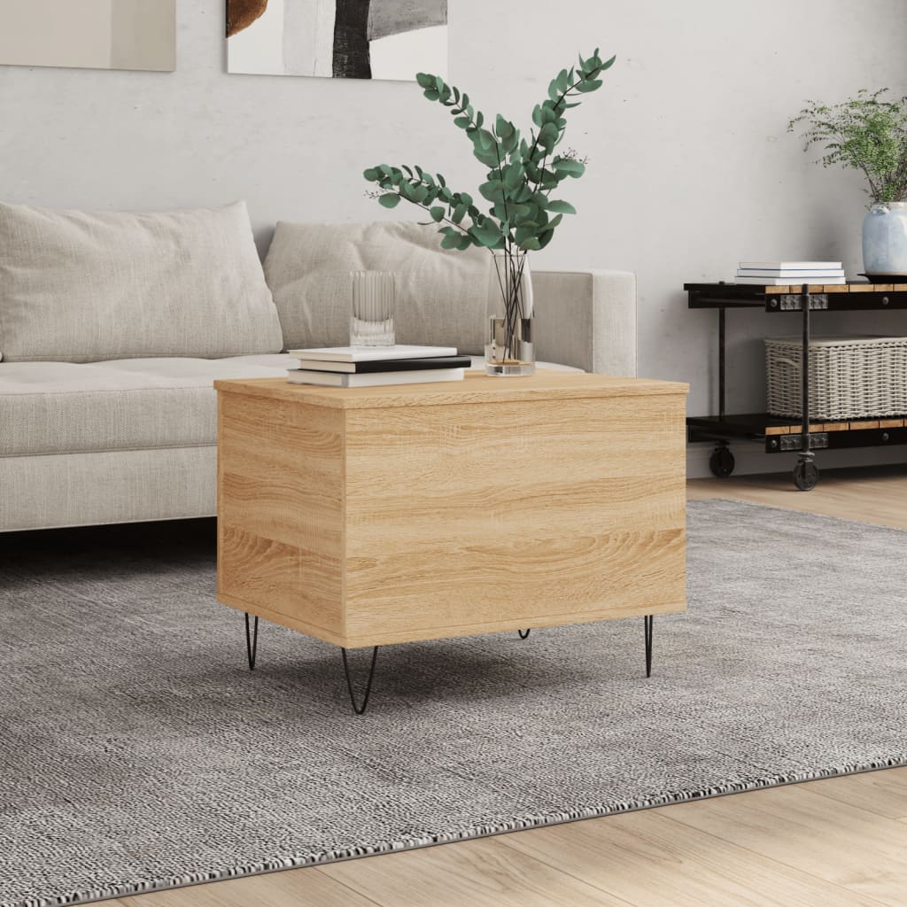 Mesa de centro 60x44,5x45 cm derivados madeira carvalho sonoma