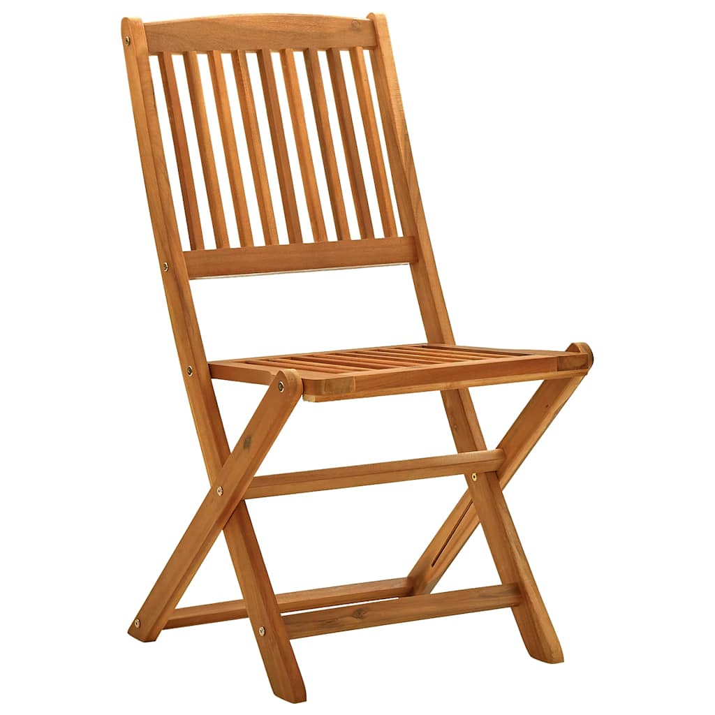5 Pcs conjunto de jantar p/ jardim madeira de acácia maciça