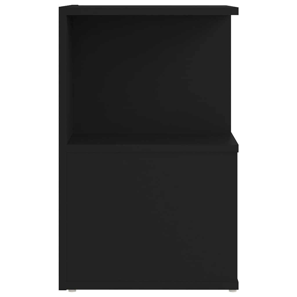 Mesas de cabeceira 2 pcs 35x35x55cm derivados de madeira preto
