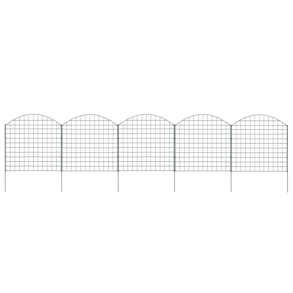 Conj. painéis de vedação arqueados p/ jardim 77,5x78,5 cm verde