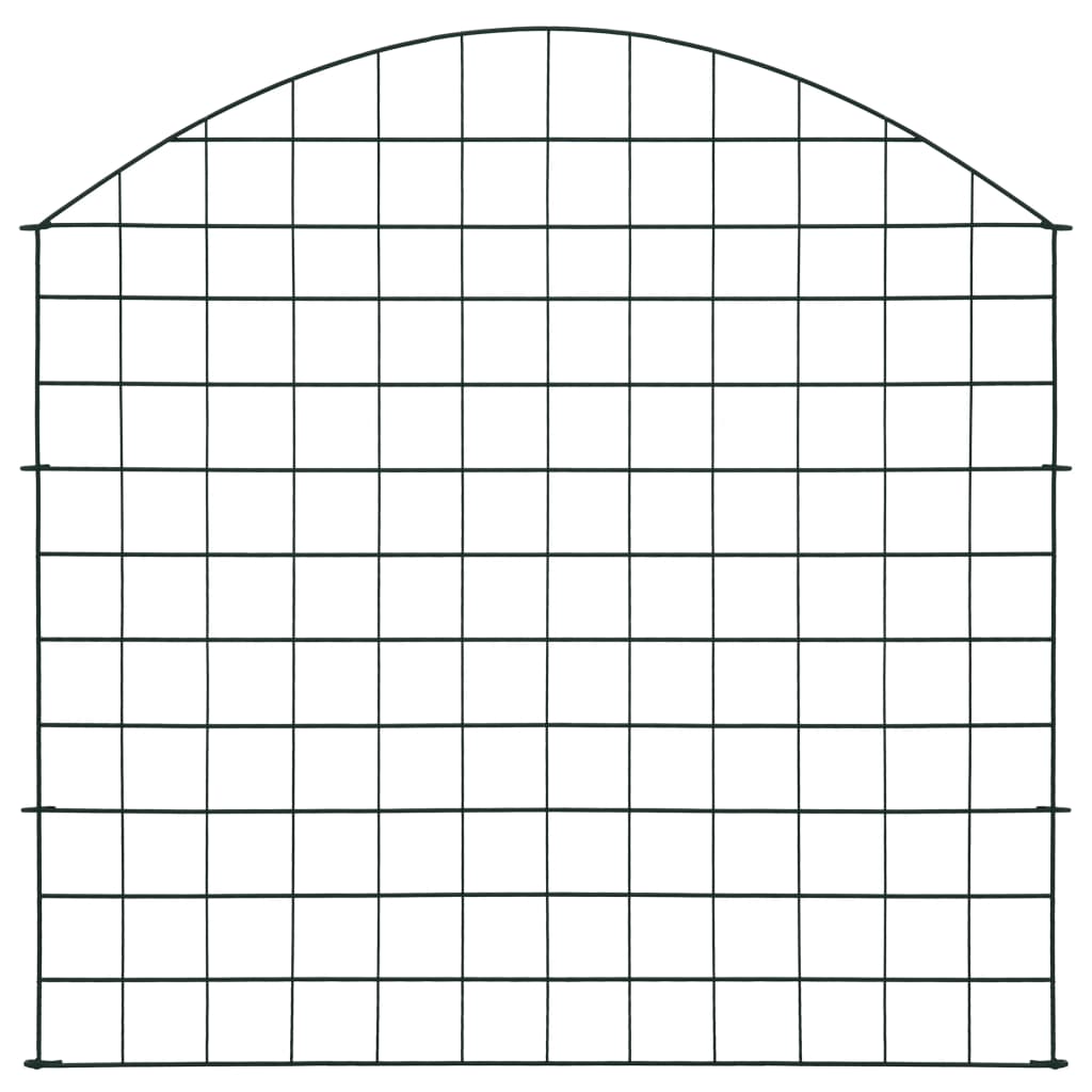 Conj. painéis de vedação arqueados p/ jardim 77,5x78,5 cm verde
