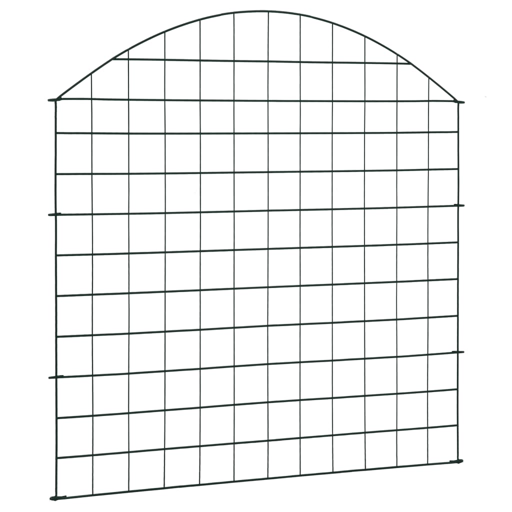 Conj. painéis de vedação arqueados p/ jardim 77,5x78,5 cm verde