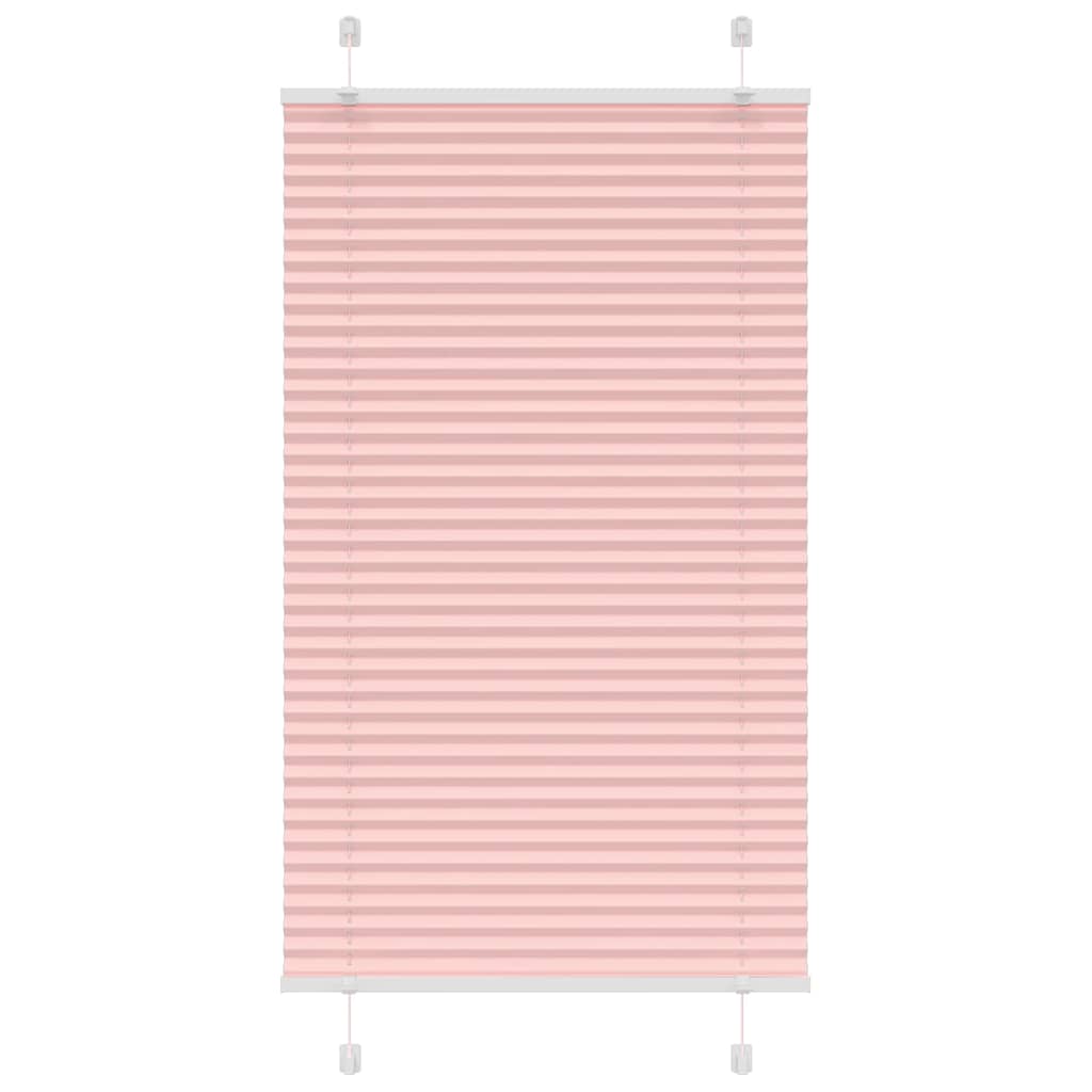 Rosa plissada cega 75x150 cm largura tecido 74,4 cm poliéster