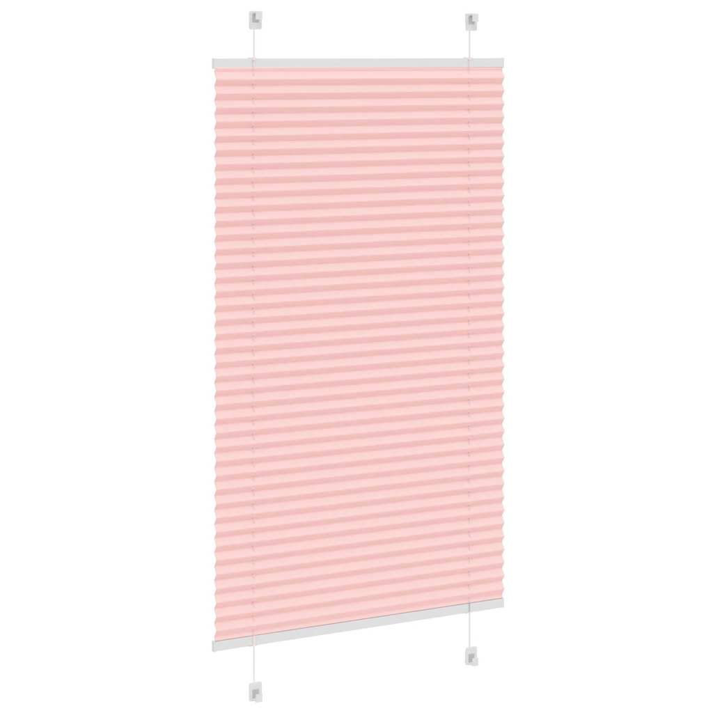 Rosa plissada cega 75x150 cm largura tecido 74,4 cm poliéster