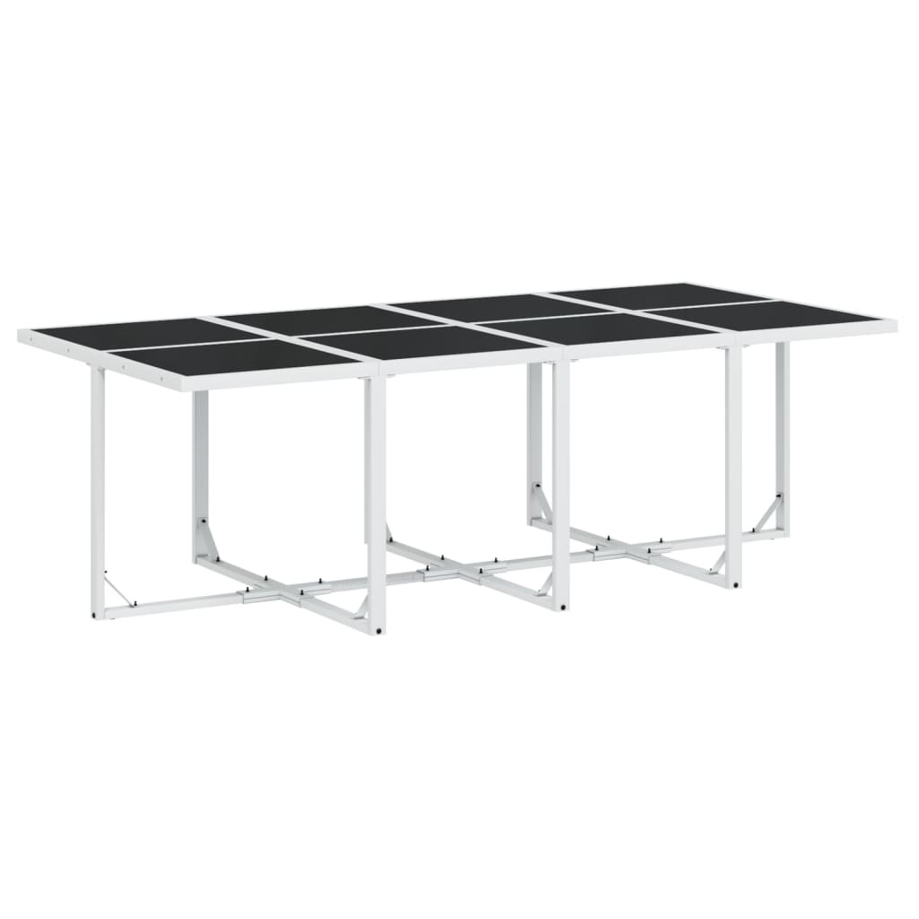 13 Pcs conj. de jantar p/ jardim c/ almofadões textilene branco