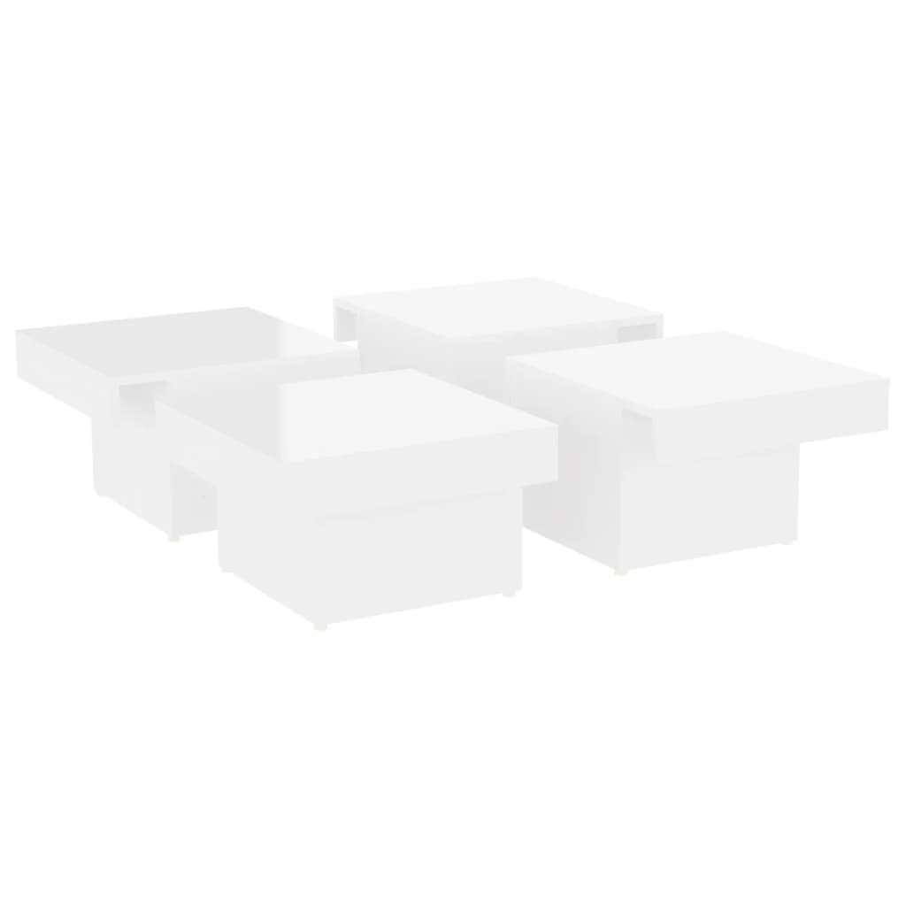 Mesa de centro 90x90x28cm derivados de madeira branco brilhante
