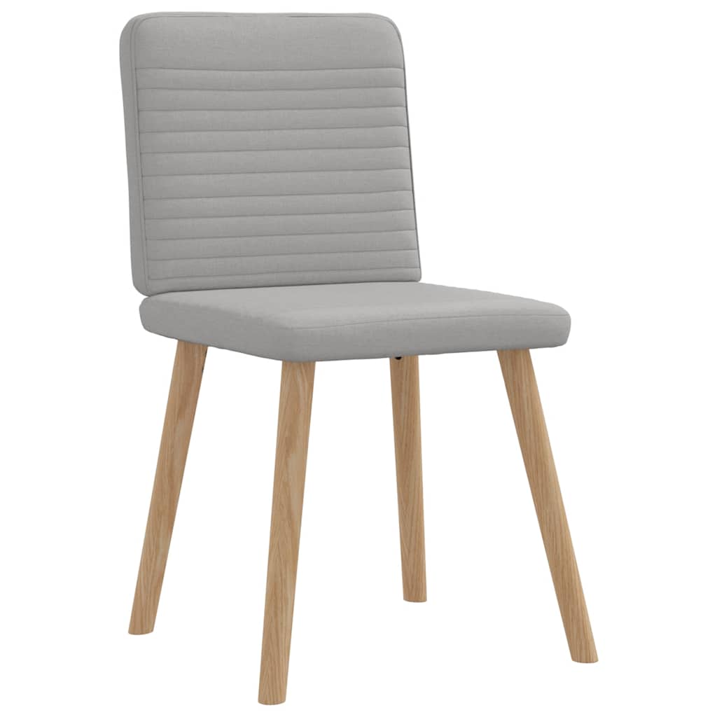 Cadeiras de jantar 4 pcs tecido cinza nuvem