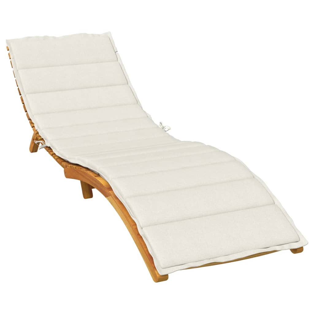 Almofadão para espreguiçadeira 200x70x4cm mesclado tecido creme