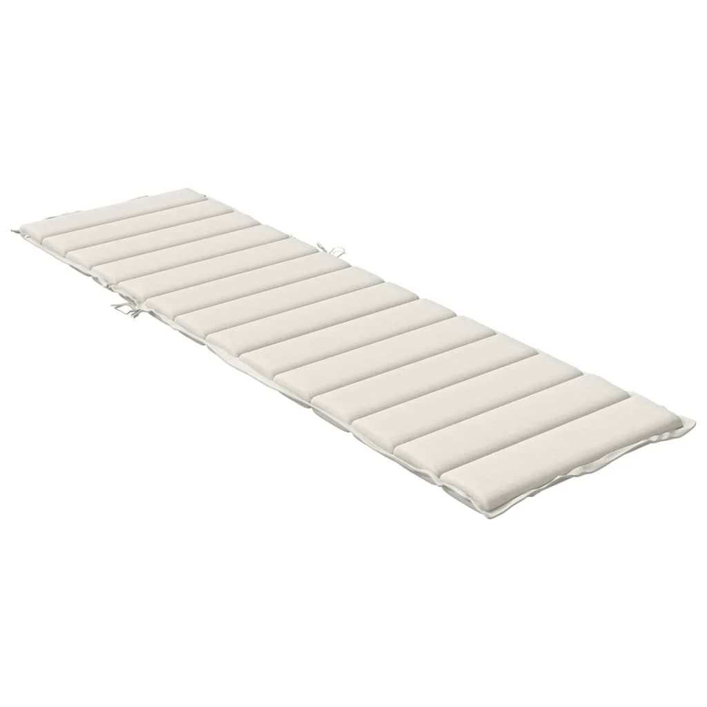 Almofadão para espreguiçadeira 200x70x4cm mesclado tecido creme