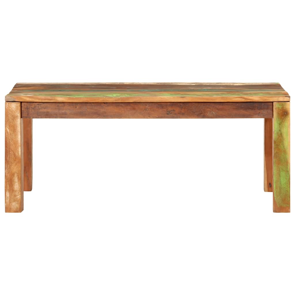Mesa de centro 110x55x40 cm madeira sólida recuperada