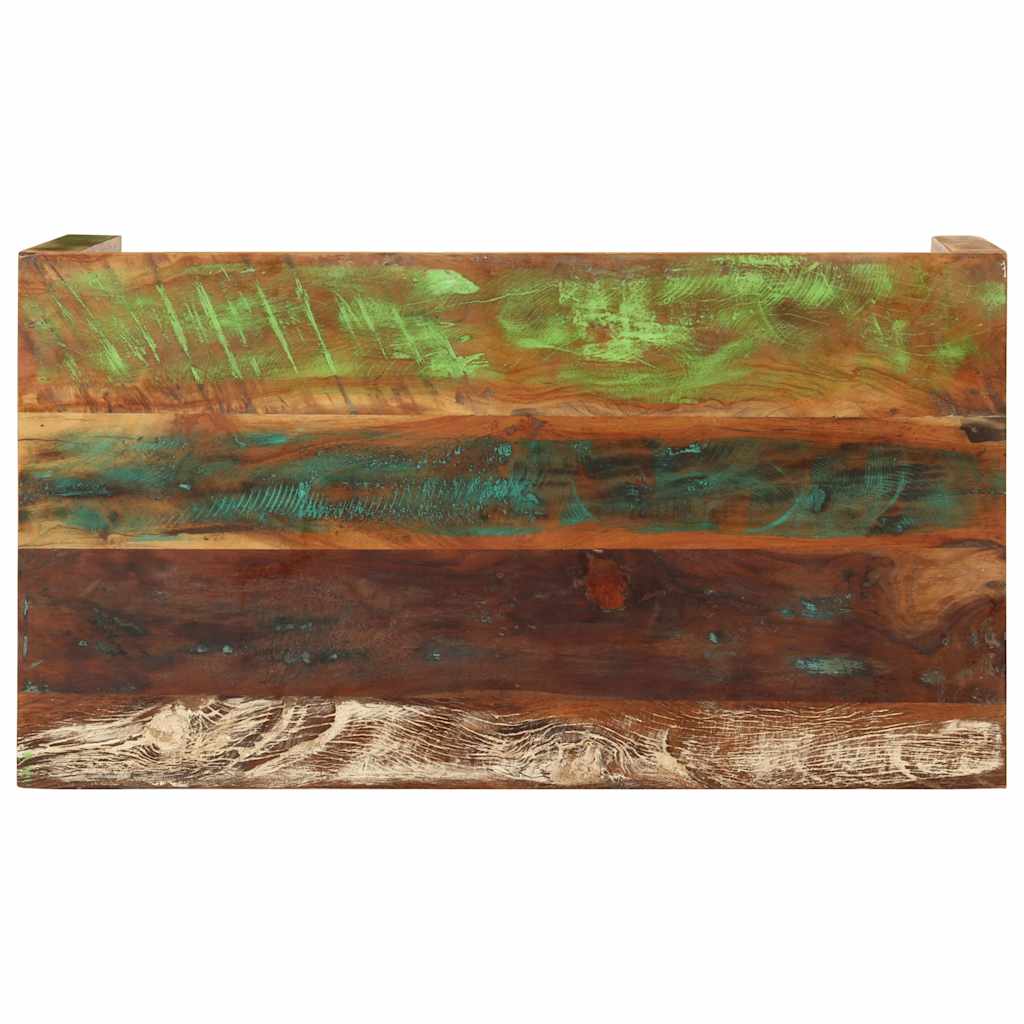 Mesa de centro 110x55x40 cm madeira sólida recuperada