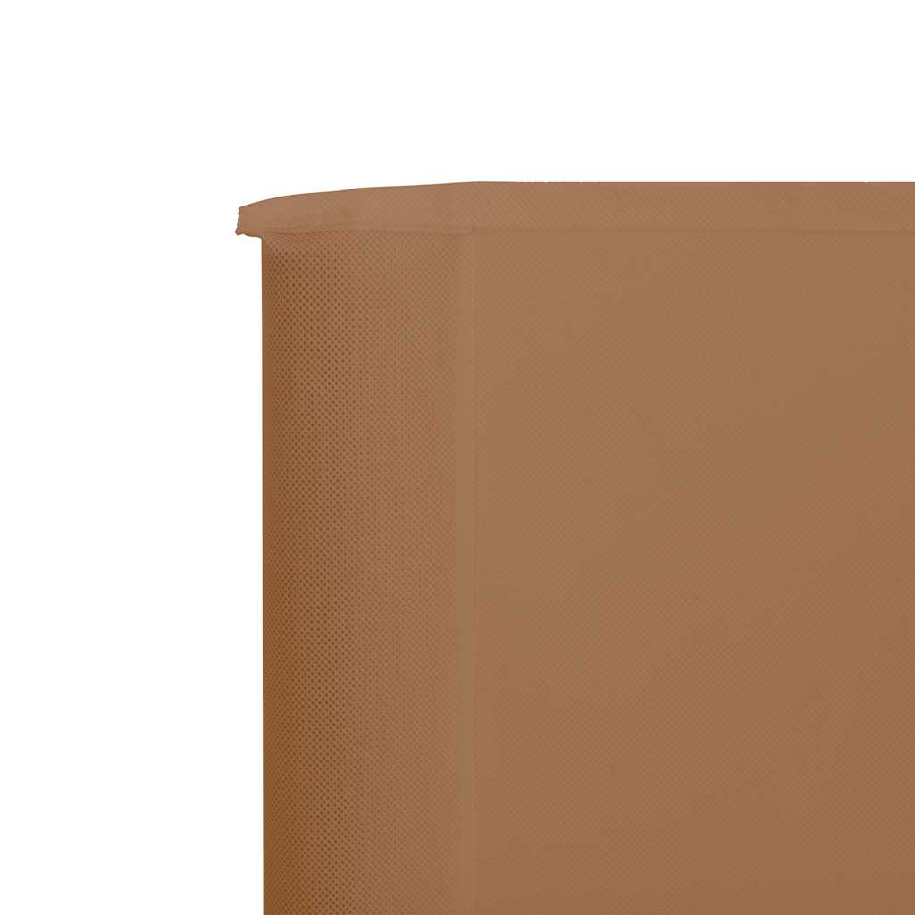 Para-vento com 5 painéis em tecido 600x120 cm cinza-acastanhado