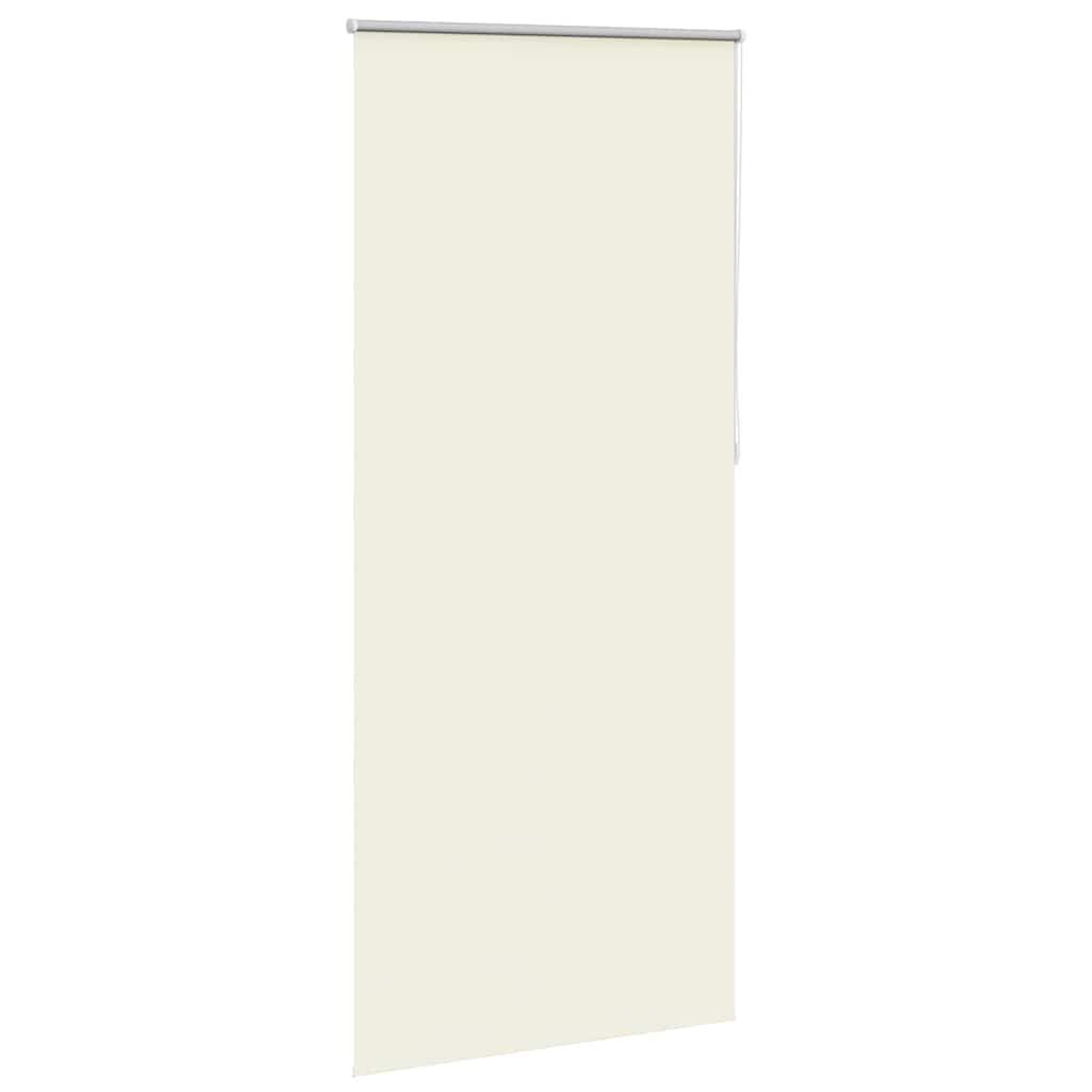 Cortina de rolo blackout, 124,4 x 230 cm, largura do tecido 120 cm, branco-creme