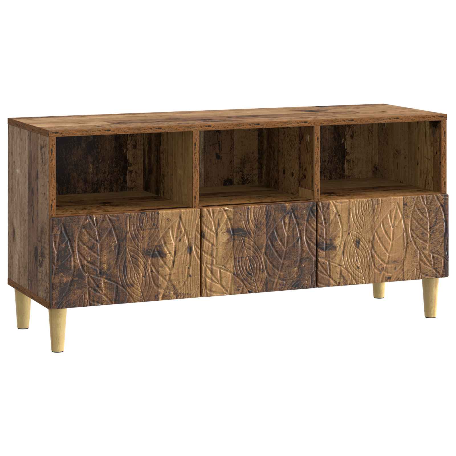 Gabinete para TV 102 x 34,5 x 50 cm madeira antiga