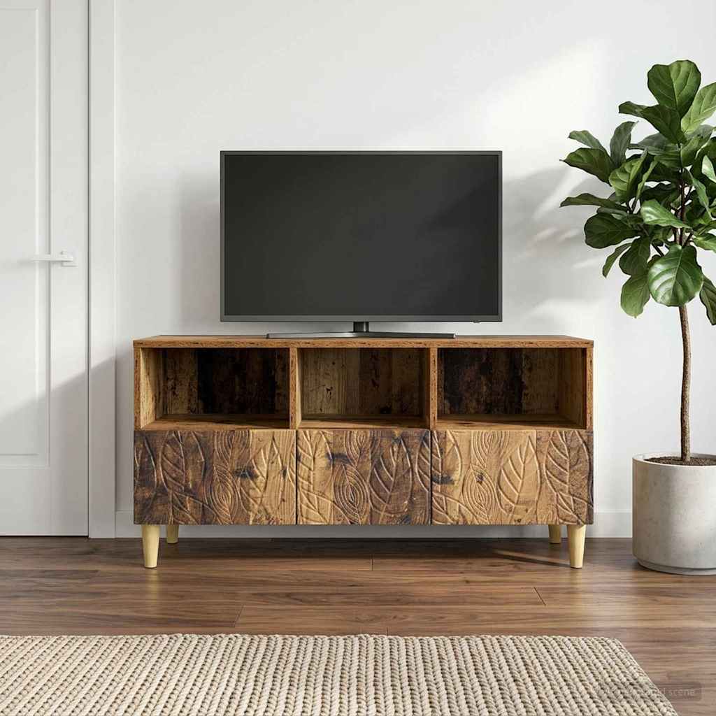 Gabinete para TV 102 x 34,5 x 50 cm madeira antiga