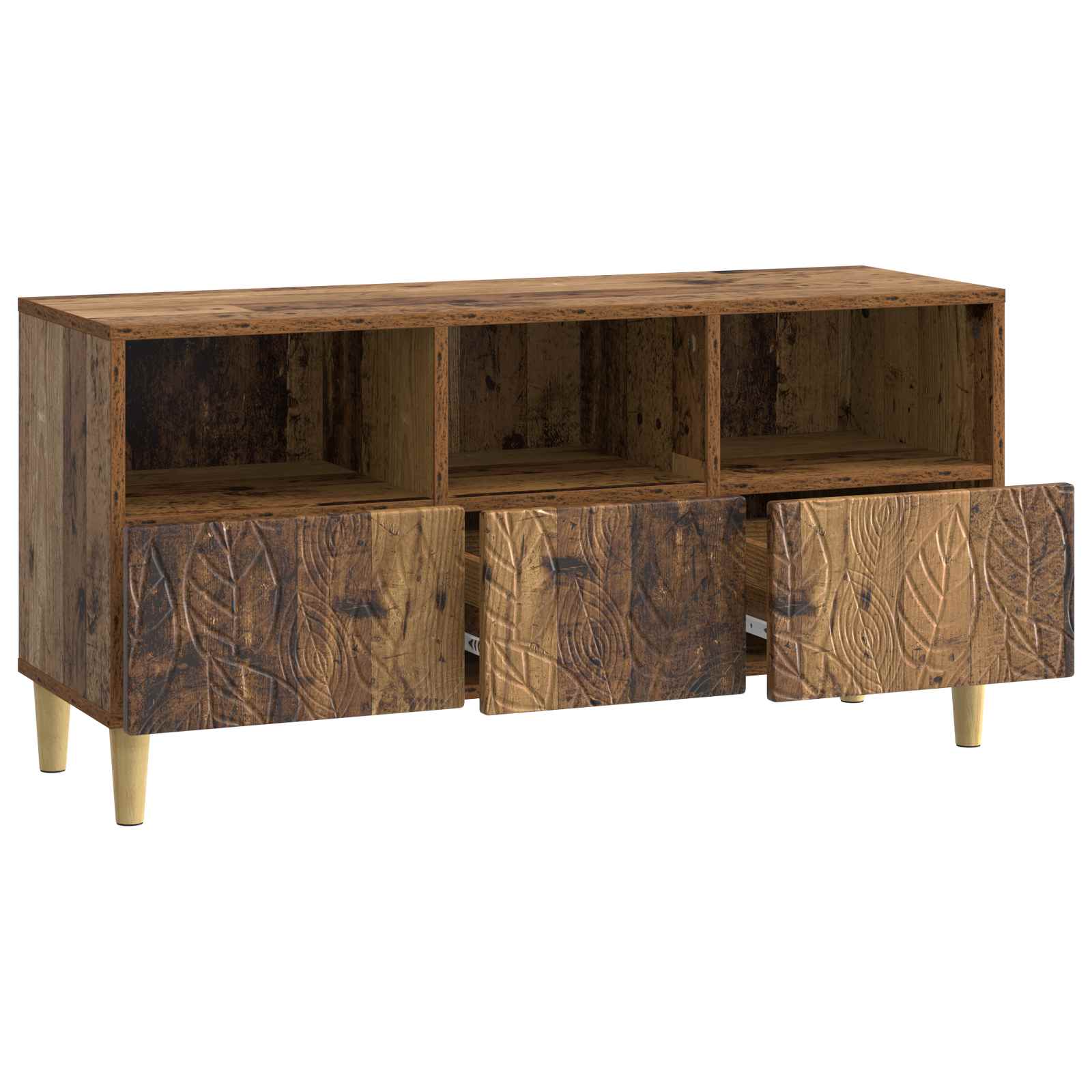 Gabinete para TV 102 x 34,5 x 50 cm madeira antiga