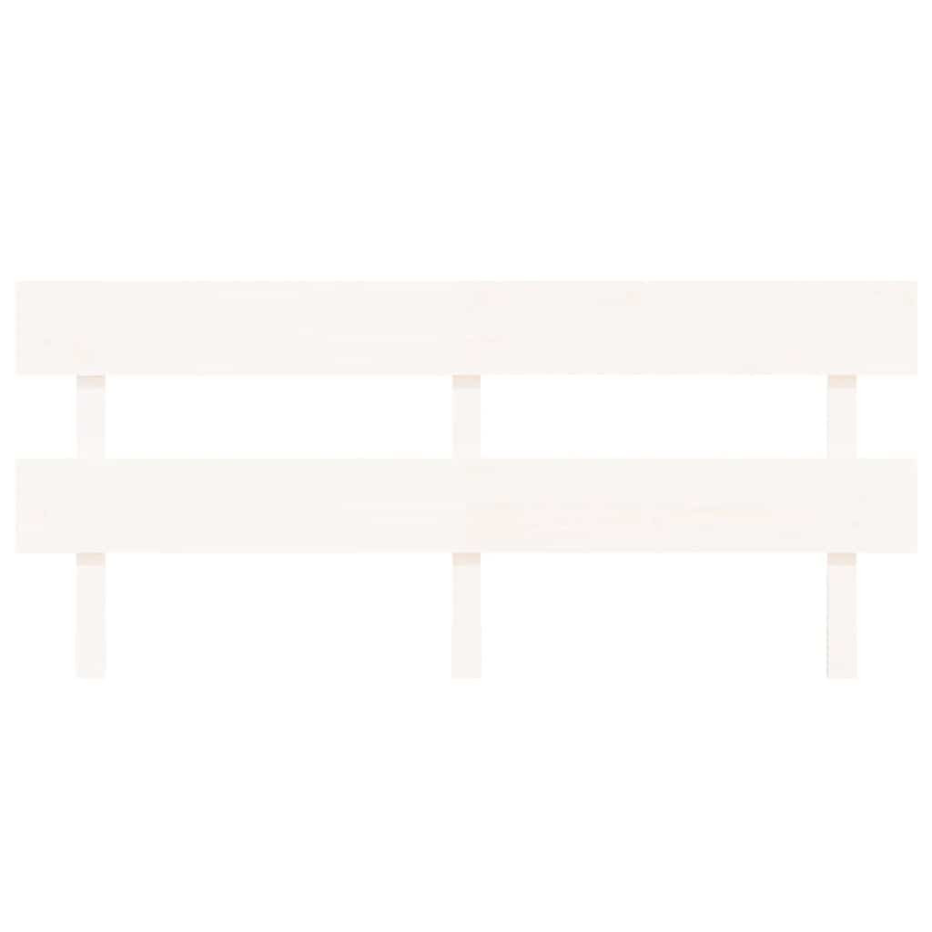Cabeceira de cama 204x3x81 cm pinho maciço branco