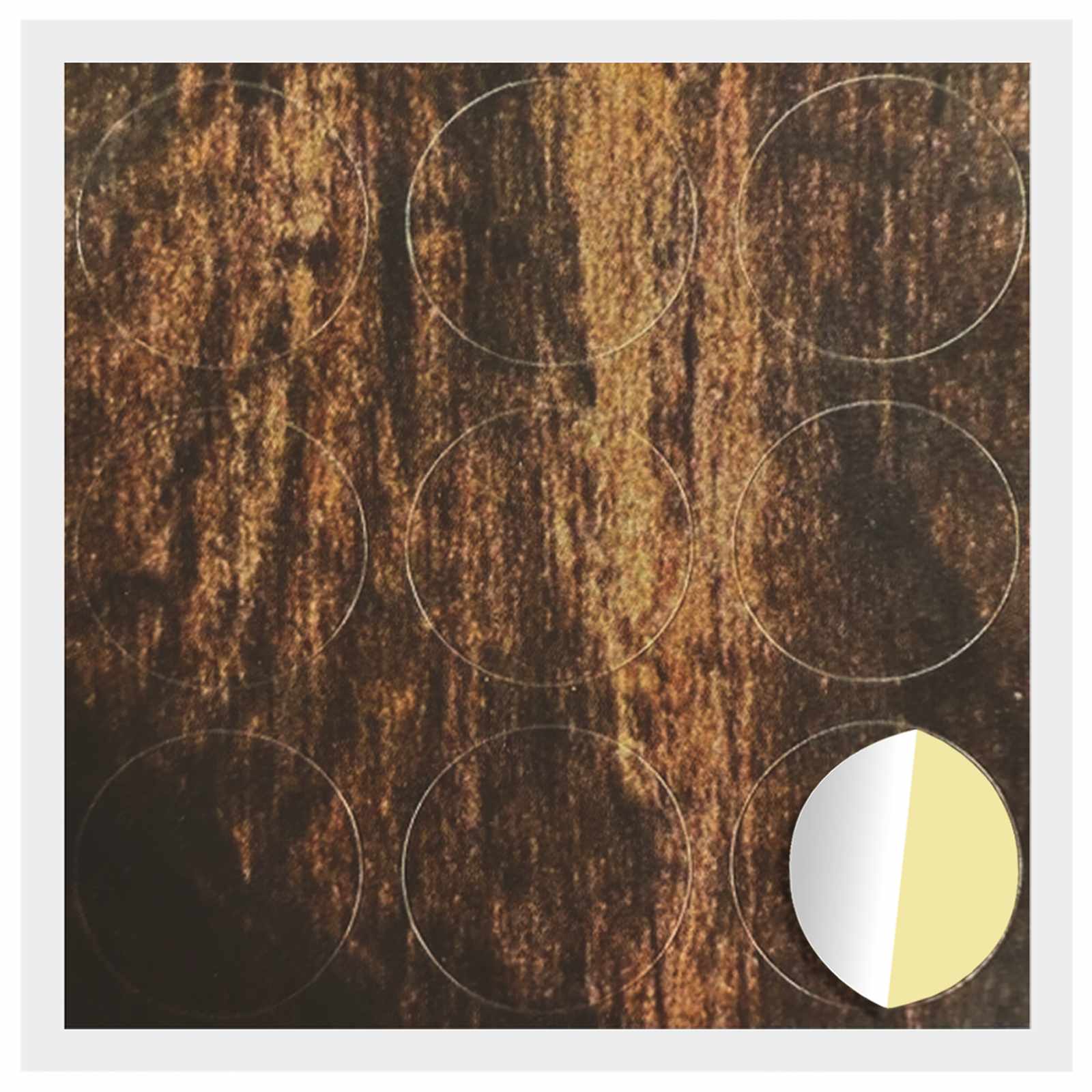 Capa de parafuso autoadesiva 12 unid. madeira antiga
