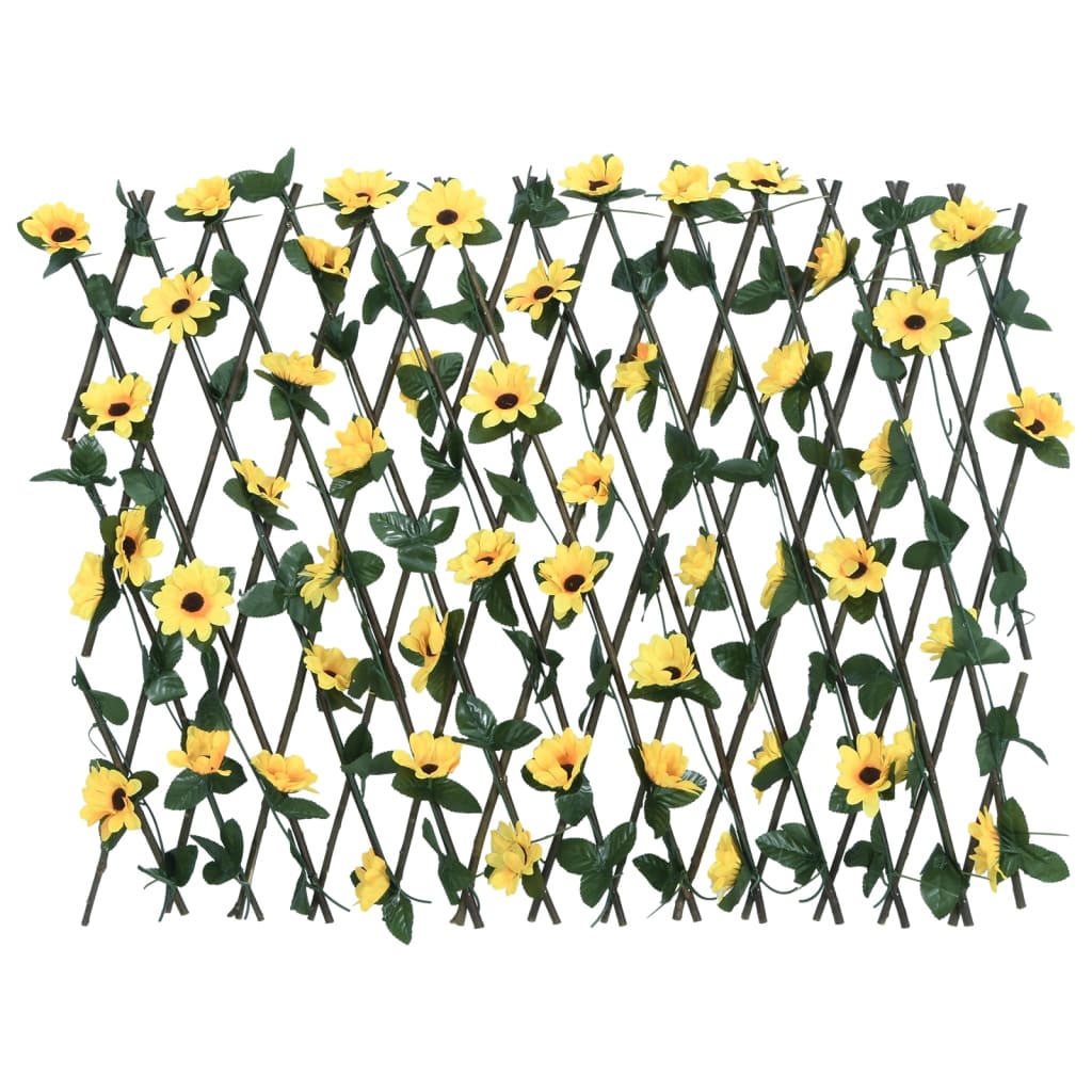 Treliça de hera artificial extensível 180x60 cm amarelo