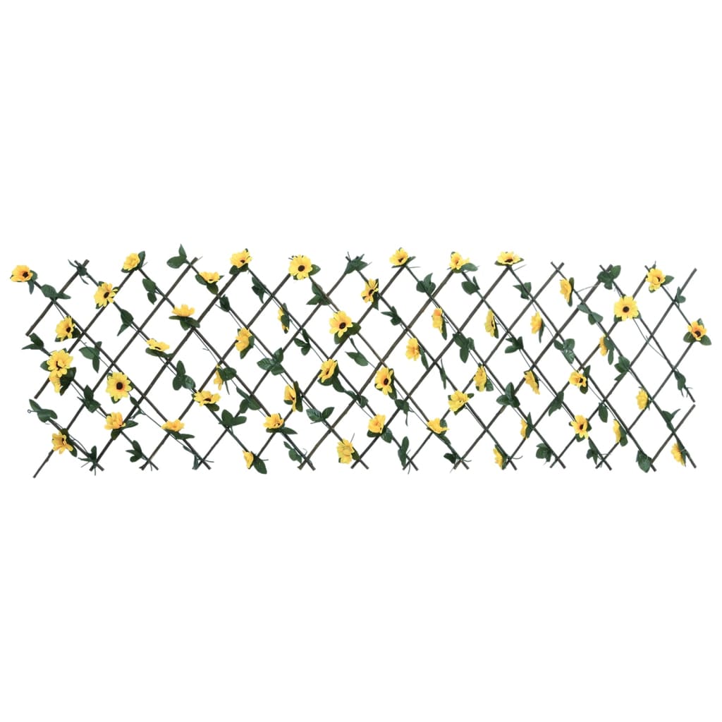 Treliça de hera artificial extensível 180x60 cm amarelo