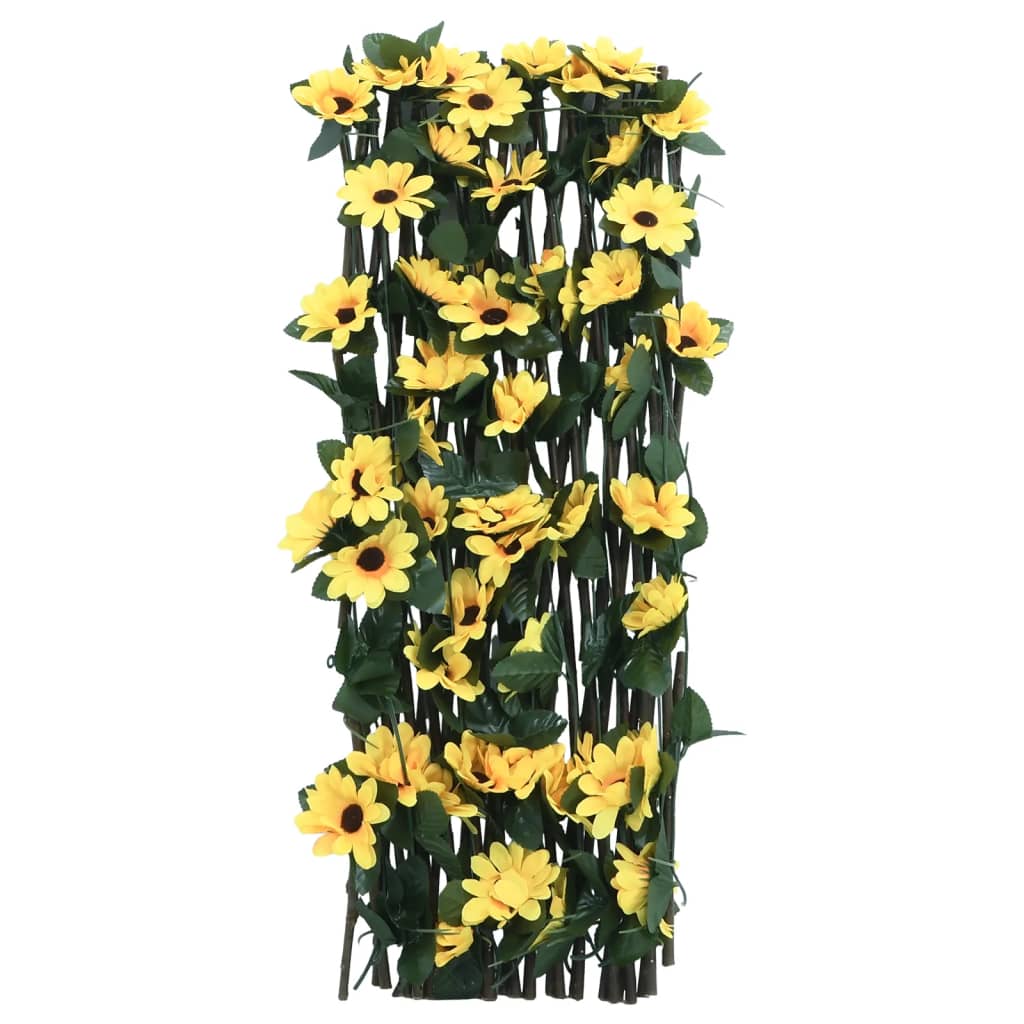 Treliça de hera artificial extensível 180x60 cm amarelo
