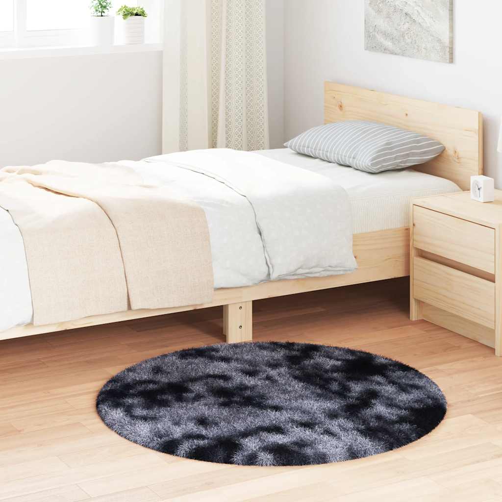 Tapete shaggy de pelo alto navarra 100x100 cm cinzento-escuro