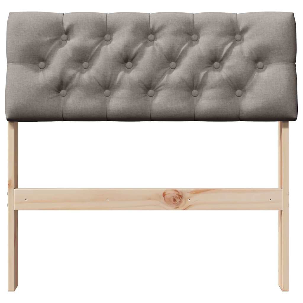 Cabeceira estofada cinzento-acastanhado 75 cm
