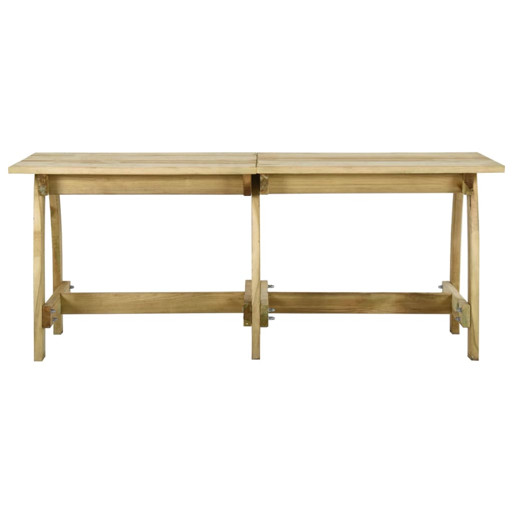 Mesa de jardim 220x74x75 cm madeira de pinho impregnada