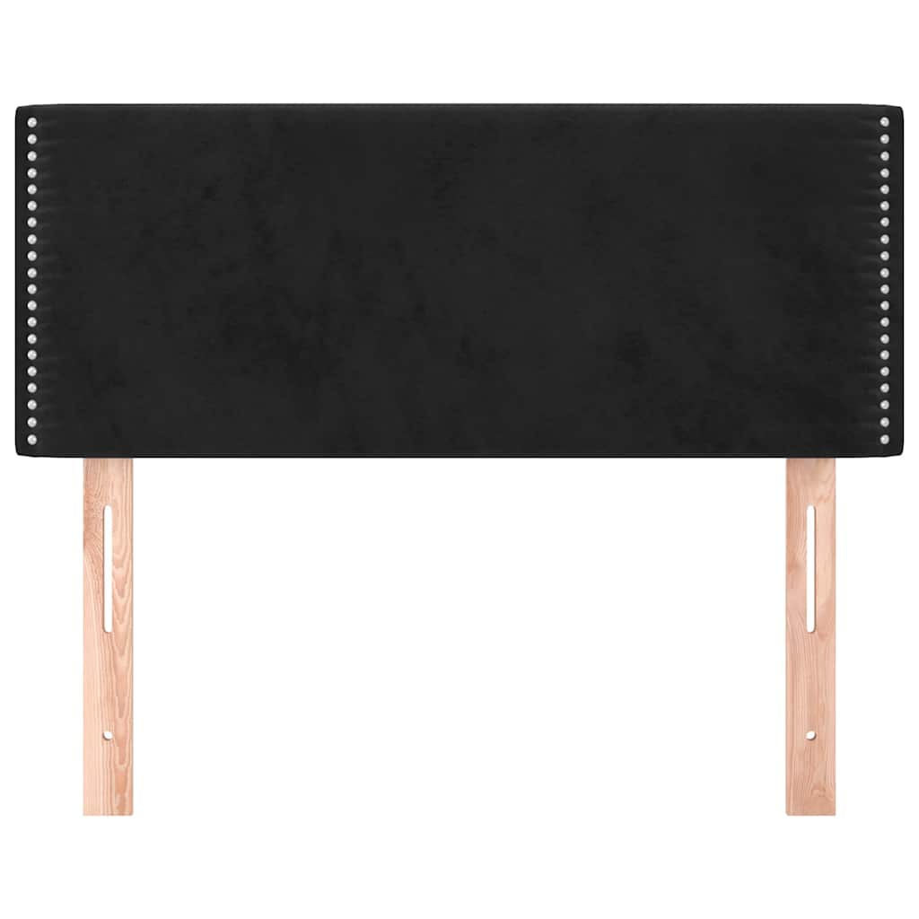 Cabeceira de cama veludo 100x5x78/88 cm preto