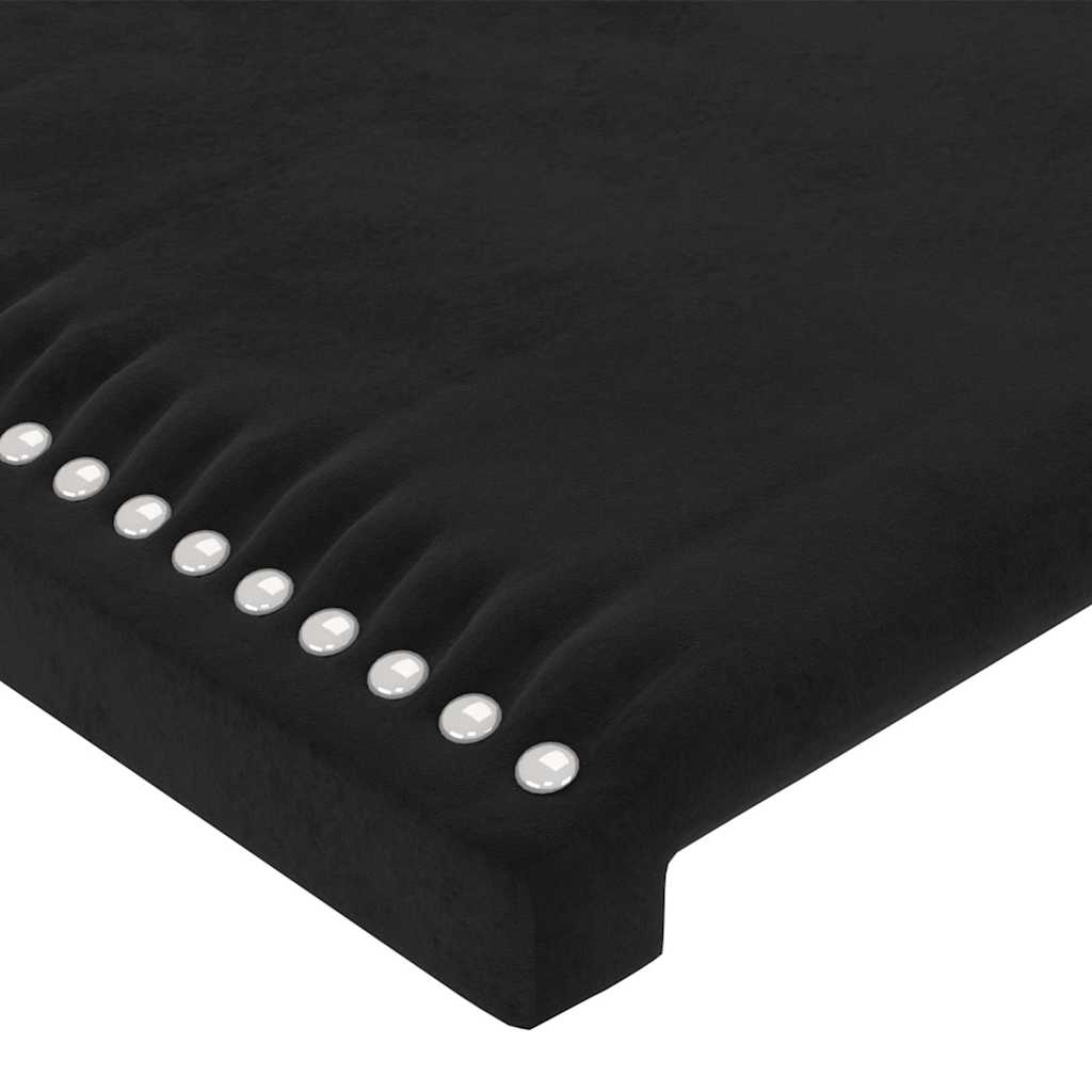 Cabeceira de cama veludo 100x5x78/88 cm preto