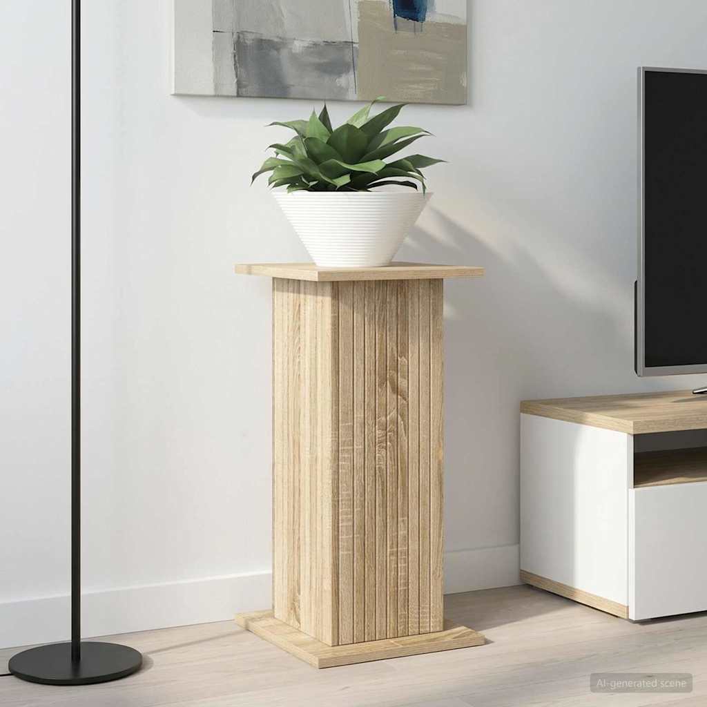Suporte para plantas 2 unid. carvalho sonoma