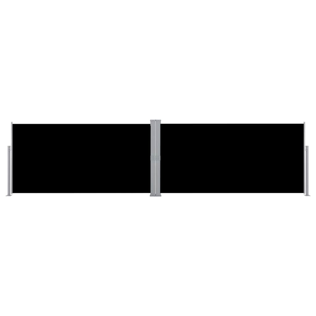 Toldo lateral retrátil 160x600 cm preto
