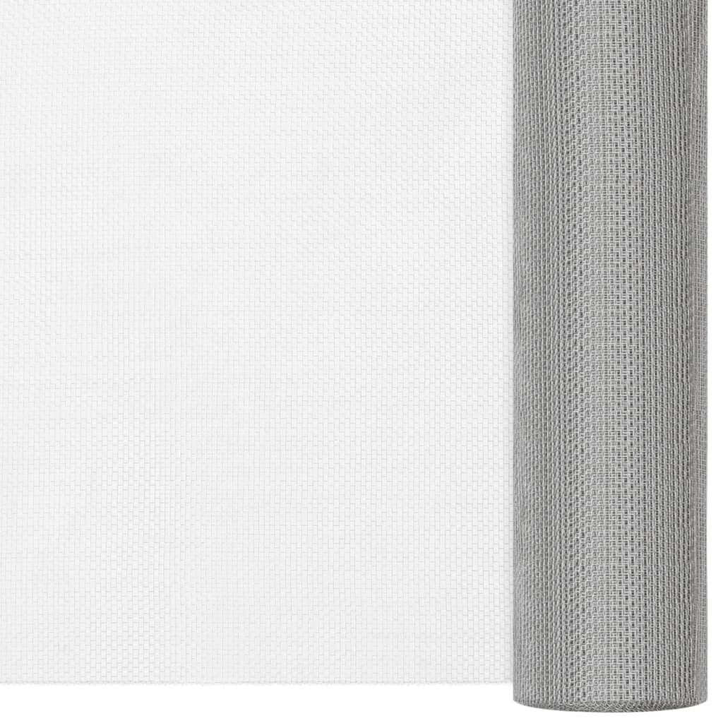 Rede de malha 60x2000 cm aço inoxidável prateado
