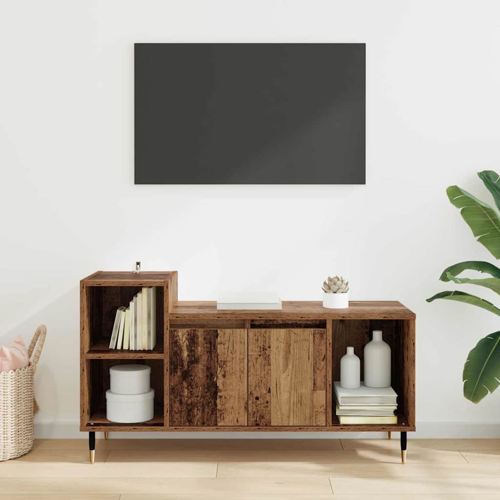 Gabinete para TV 100 x 35 x 55 cm madeira antiga
