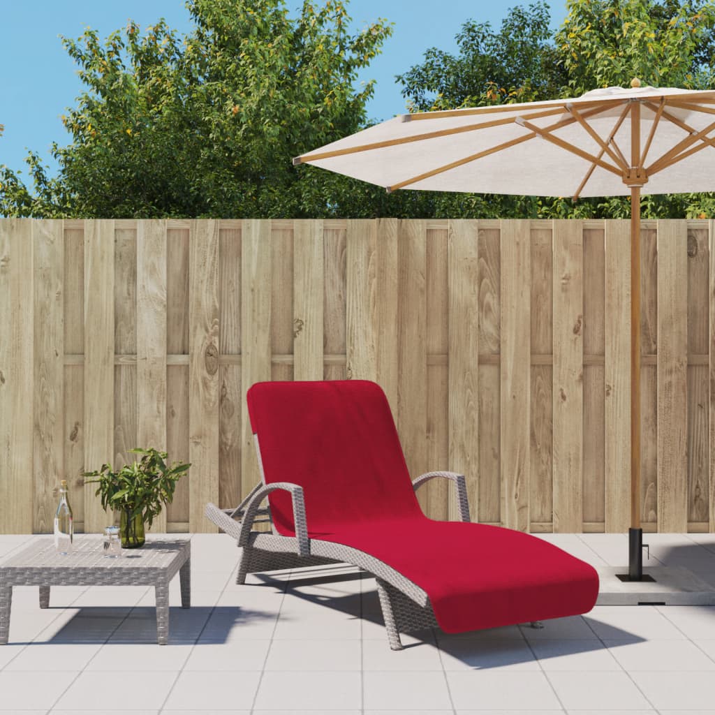 Toalhas de praia 2 pcs 75x200 cm tecido 400 gsm bordô