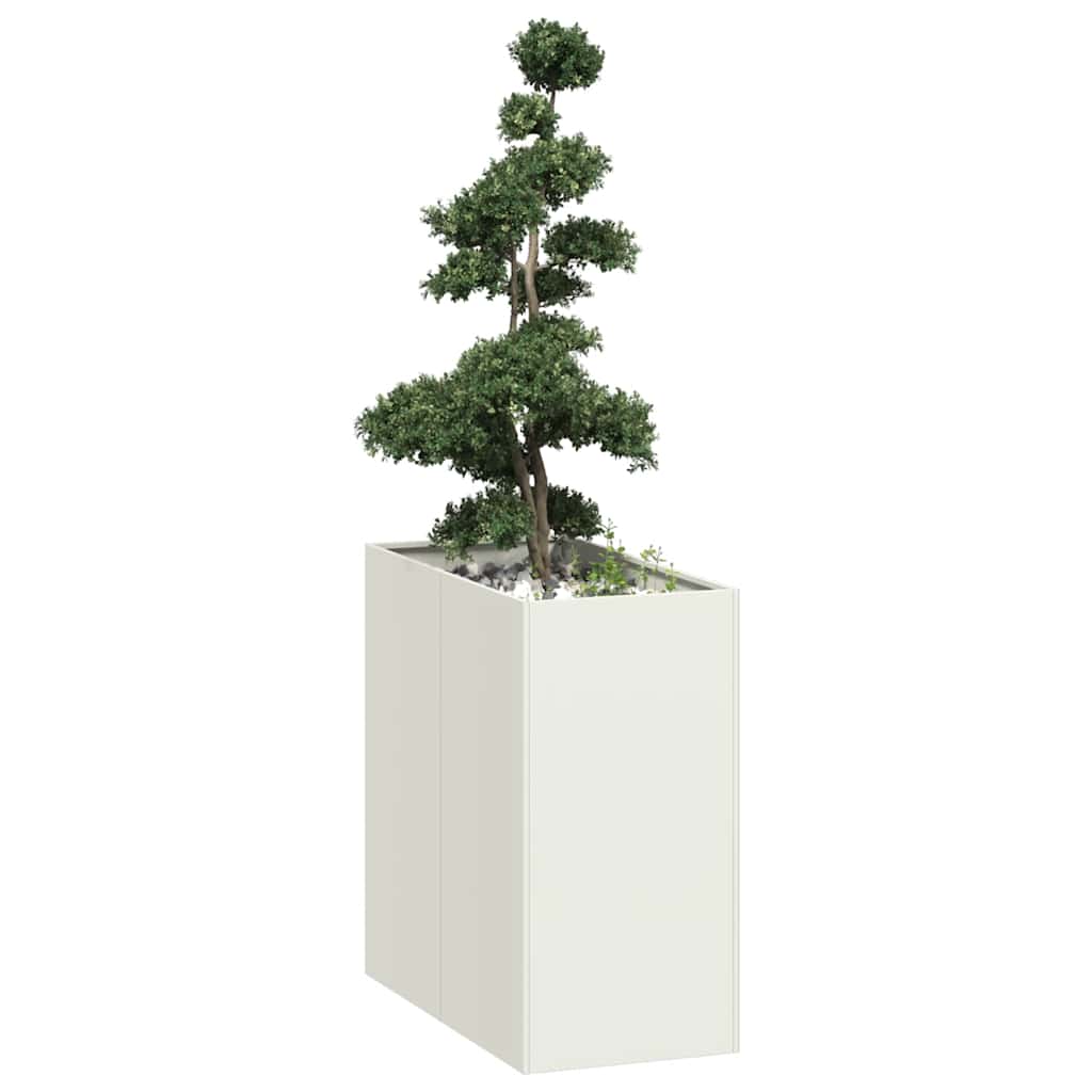 Vaso floreira 40x80x80 cm aço branco